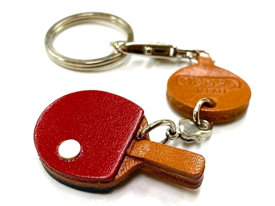 Amazon.co.jp: 卓球ラケット 本革製 スポーツ キーホルダー